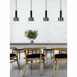 Luminaires Scandinaves-Luminaires Lucide Suspension Lucide TEUN Noir, 4 lumières