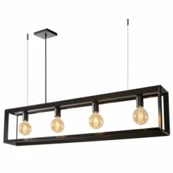 Lampes Industrielles-Luminaires Lucide Suspension Lucide THOR Gris, 4 lumières