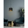 Lampes En Tissu-Luminaires Lucide Suspension Lucide TOGO Noir, 1 lumière
