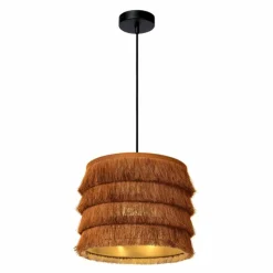 Lampes En Tissu-Luminaires Lucide Suspension Lucide TOGO Noir, 1 lumière