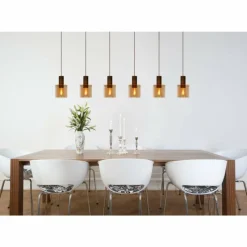 Luminaires Lucide Suspension Lucide TOLEDO Cuivre, 3 lumières