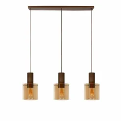 Luminaires Lucide Suspension Lucide TOLEDO Cuivre, 3 lumières