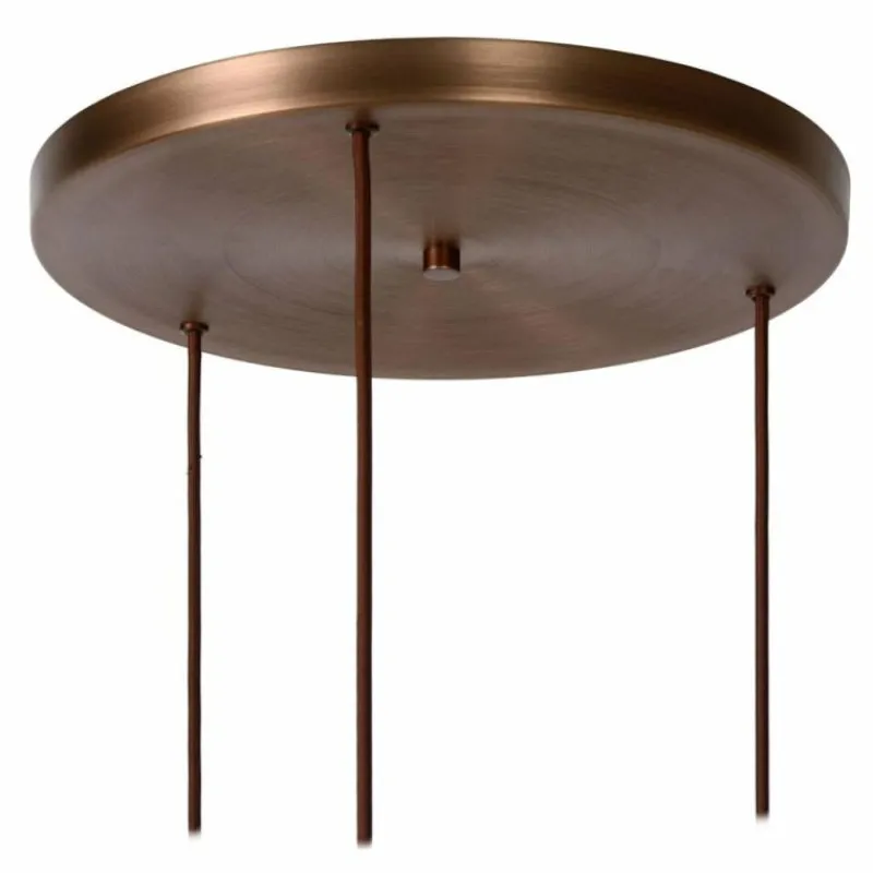 Luminaires Lucide Suspension Lucide TOLEDO Cuivre, 3 lumières