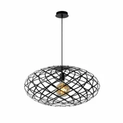 Luminaires Scandinaves-Luminaires Lucide Suspension Lucide WOLFRAM Noir, 1 lumière