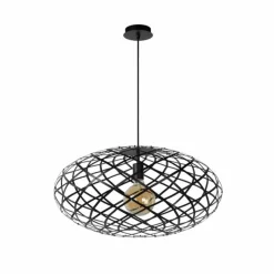 Luminaires Scandinaves-Luminaires Lucide Suspension Lucide WOLFRAM Noir, 1 lumière