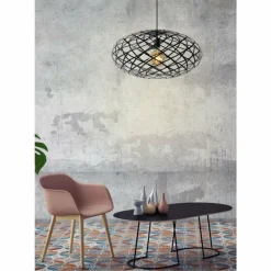 Luminaires Scandinaves-Luminaires Lucide Suspension Lucide WOLFRAM Noir, 1 lumière