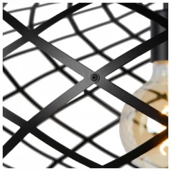 Luminaires Scandinaves-Luminaires Lucide Suspension Lucide WOLFRAM Noir, 1 lumière