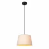 Lampes En Tissu-Luminaires Lucide Suspension Lucide WOOLLY Noir, 1 lumière