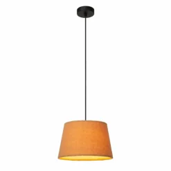 Lampes En Tissu-Luminaires Lucide Suspension Lucide WOOLLY Noir, 1 lumière