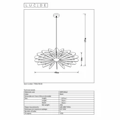 Luminaires Lucide Suspension Lucide ZIDANE Noir, 1 lumière* Suspensions