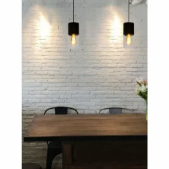 Suspension Verre Fumé-Luminaires Lucide Suspension Lucide ZINO Noir, 1 lumière