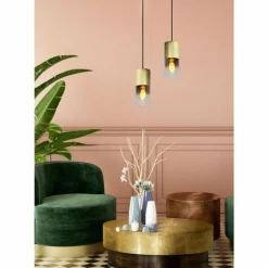 Lampes Dorées-Luminaires Lucide Suspension Lucide ZINO Or, Laiton, 1 lumière