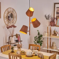 Lampes Industrielles-hofstein Suspension Lungre Rouille, 3 lumières