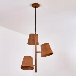 Lampes Industrielles-hofstein Suspension Lungre Rouille, 3 lumières