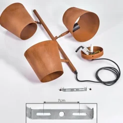 Lampes Industrielles-hofstein Suspension Lungre Rouille, 3 lumières