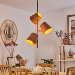 Lampes Industrielles-hofstein Suspension Lungre Rouille, 3 lumières