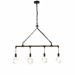 Lampes Industrielles-Luminaires Lutec Suspension Lutec AMACORD Brun, 4 lumières