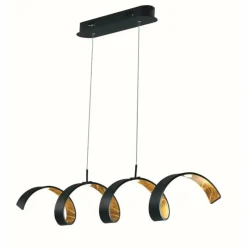 Lampes Dorées-Luminaires Lutec Suspension Lutec HELIX Or, Noir, 4 lumières