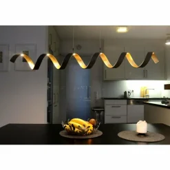 Lampes Dorées-Luminaires Lutec Suspension Lutec HELIX Or, Noir, 6 lumières