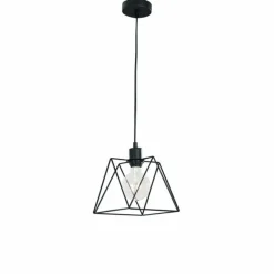 Lampes Vintages & Rétros-Luminaires Lutec Suspension Lutec SANTANA Noir, 1 lumière