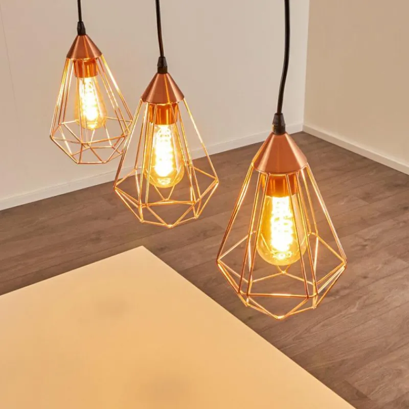 hofstein Suspension Lyssons Noir, 3 lumières