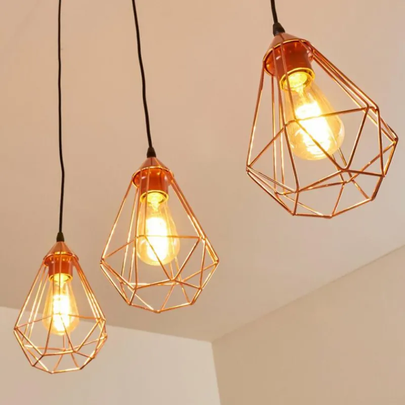 hofstein Suspension Lyssons Noir, 3 lumières