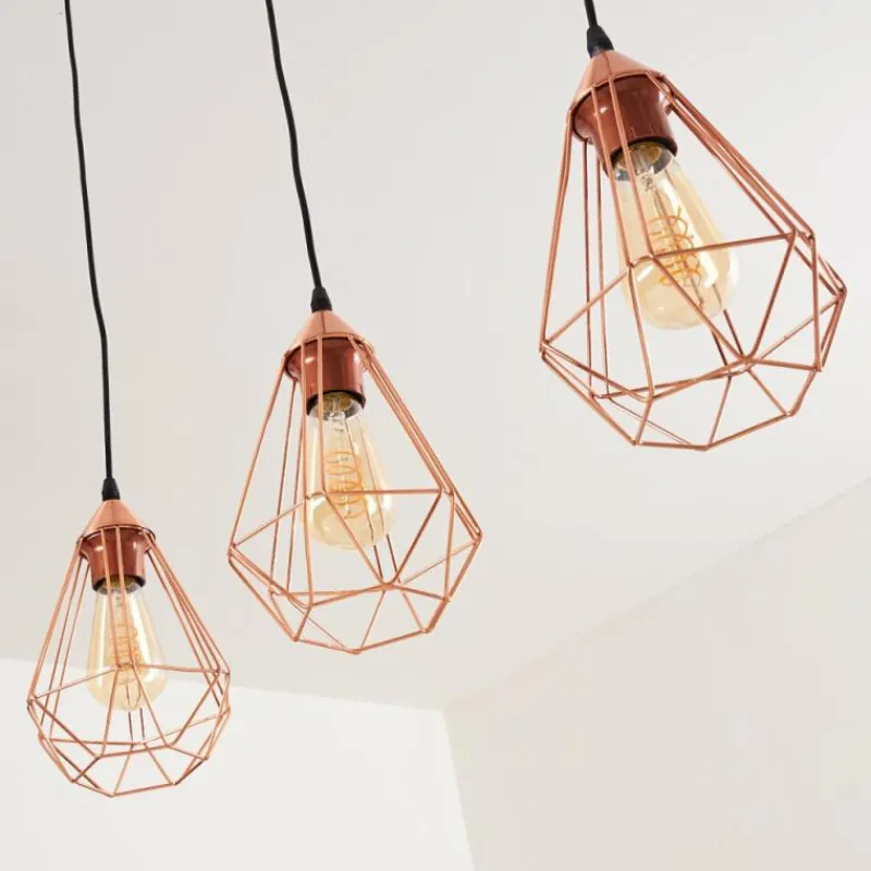 hofstein Suspension Lyssons Noir, 3 lumières