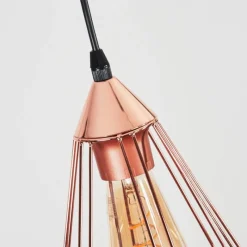 Lampes Vintages & Rétros-hofstein Suspension Lyssons Noir, 3 lumières