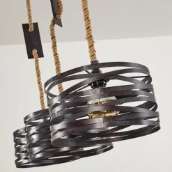 Lampes Industrielles-hofstein Suspension Macatawa Brun, Noir, 3 lumières