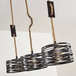 Lampes Industrielles-hofstein Suspension Macatawa Brun, Noir, 3 lumières