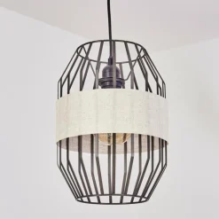 Lampes En Tissu-hofstein Suspension Macken Noir, 1 lumière