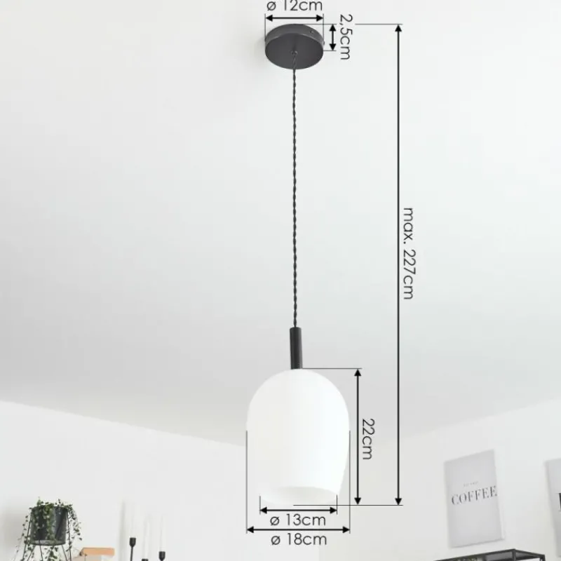 hofstein Suspension Magnano Noir, 1 lumière