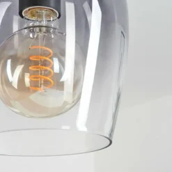 Suspension Verre Fumé-hofstein Suspension Magnano Noir, 1 lumière