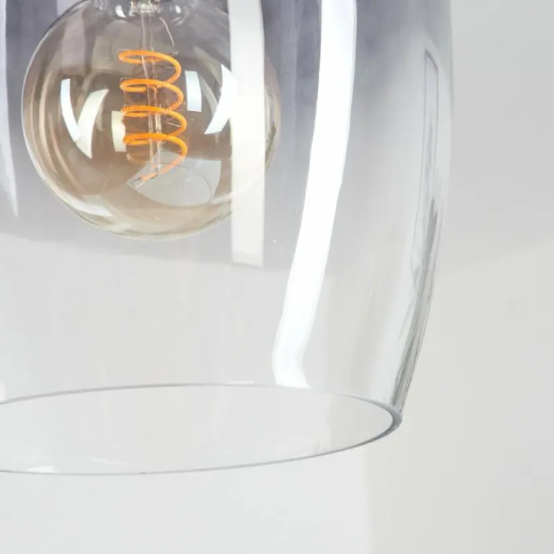 Suspension Verre Fumé-hofstein Suspension Magnano Noir, 1 lumière