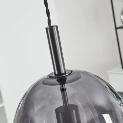 Suspension Verre Fumé-hofstein Suspension Magnano Noir, 1 lumière