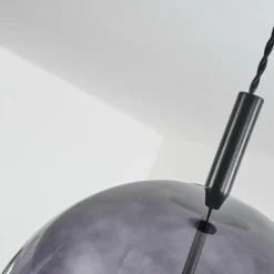 Suspension Verre Fumé-hofstein Suspension Magnano Noir, 1 lumière