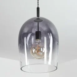 Suspension Verre Fumé-hofstein Suspension Magnano Noir, 1 lumière