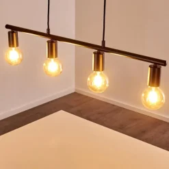 Lampes Vintages & Rétros-hofstein Suspension Maidford Noir, 4 lumières