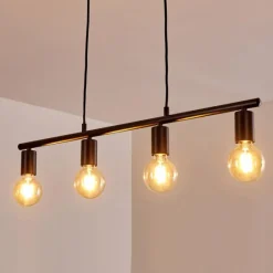 Lampes Vintages & Rétros-hofstein Suspension Maidford Noir, 4 lumières