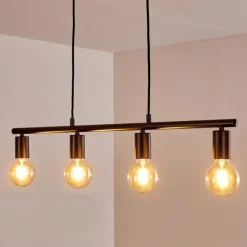 Lampes Vintages & Rétros-hofstein Suspension Maidford Noir, 4 lumières