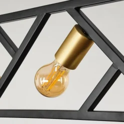 Lampes Dorées-hofstein Suspension Maillard Noir, 4 lumières