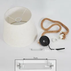 Lampes En Tissu-hofstein Suspension Makondo Brun, Noir, 1 lumière