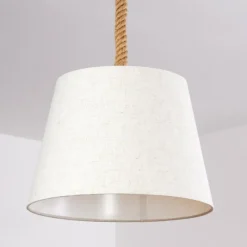 Lampes En Tissu-hofstein Suspension Makondo Brun, Noir, 1 lumière