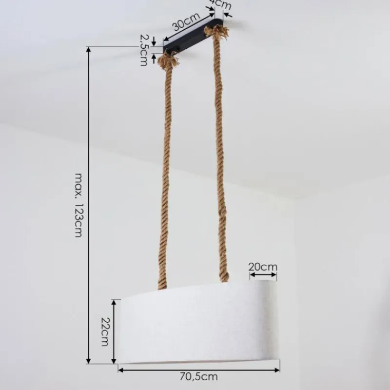 Luminaires Scandinaves-hofstein Suspension Makondo Noir, 2 lumières