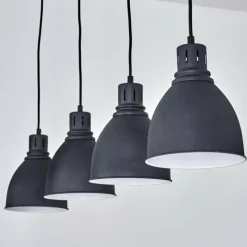 hofstein Suspension Malabe Bois foncé, Noir, 4 lumières
