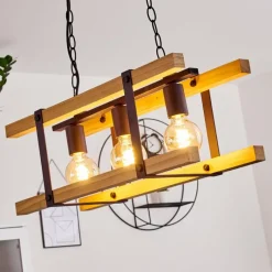 Luminaires Scandinaves-hofstein Suspension Maladera Rouille, 3 lumières