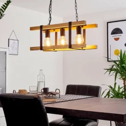 Luminaires Scandinaves-hofstein Suspension Maladera Rouille, 3 lumières