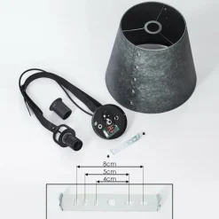 Lampes En Tissu-hofstein Suspension Malcotal Noir, 1 lumière