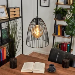 Lampes Industrielles-hofstein Suspension Malette Noir, 1 lumière