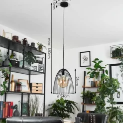 Lampes Industrielles-hofstein Suspension Malette Noir, 1 lumière